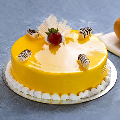 "Designer Round shape Pineapple Honey Bee cake - 1kg - Click here to View more details about this Product